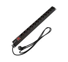 Блок распр. питания для 19" шкафов, верт, 12 розеток СЕЕ 7/4,16A  04-0204-2  REXANT