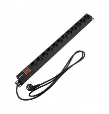 Блок распр. питания для 19" шкафов, верт, 12 розеток СЕЕ 7/4,16A  04-0204-2  REXANT