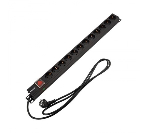 Блок распр. питания для 19" шкафов, верт, 12 розеток СЕЕ 7/4,16A  04-0204-2  REXANT