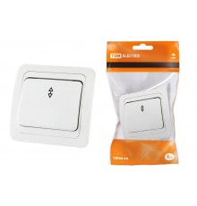 Переключатель на 2 направления 1-кл. 10А белый "Валдай"   SQ1804-0003  TDM