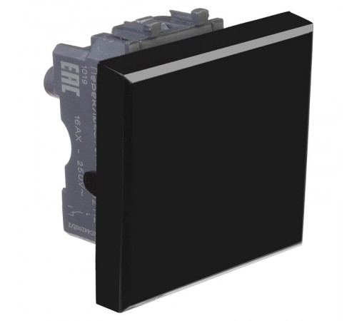 Переключатель "Черный квадрат", "Avanti", 16A, 2 мод.  4402112  DKC