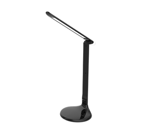 Светильник настольный светодиодный ССО-03Ч 9Вт сенсор-диммер ночник адаптер ЧЕРНЫЙ  4690612013503  IN HOME