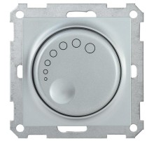 BOLERO серебрянный Светорегулятор поворотный с индикатором 600Вт СС10-1-1-Б EDB11-0600-K23  IEK