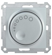 BOLERO серебрянный Светорегулятор поворотный с индикатором 600Вт СС10-1-1-Б EDB11-0600-K23  IEK