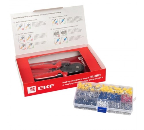 Набор НШВИ №6 (0,5-6мм2) с инструментом ПКВ-6-4 EKF PROxima   nabor-nshvi-6   EKF