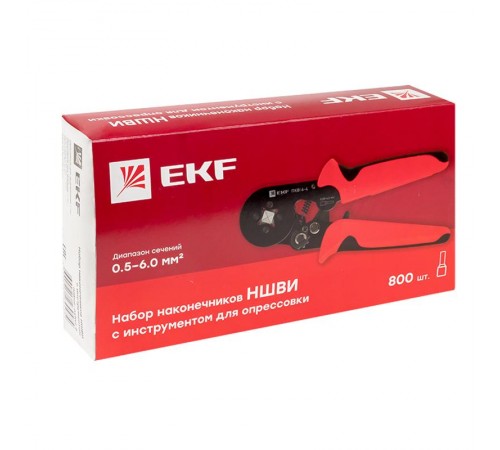 Набор НШВИ №6 (0,5-6мм2) с инструментом ПКВ-6-4 EKF PROxima   nabor-nshvi-6   EKF