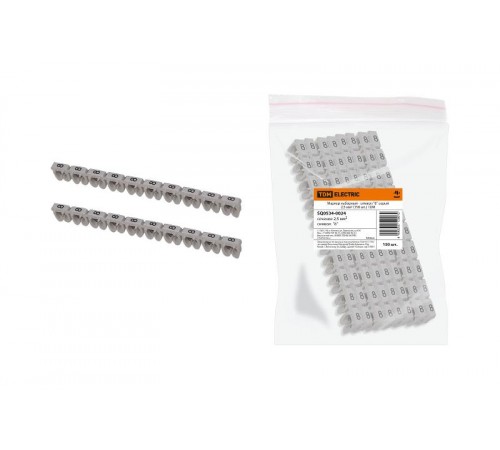 Маркер наборный - символ "8" серый 2,5 мм2 (150 шт.)   SQ0534-0024  TDM