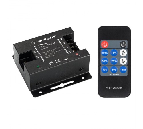 Диммер LN-RF11B-DIM (12-24V, 3x6A, ПДУ Карта 11 кн)  025109  Arlight