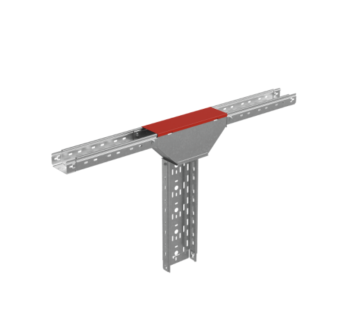 Крышка на верт. Т-ответвитель переходник 100-600 мм с разворотом трассы на 90 гр. "ПЛЮС" (нижняя часть больше исходной)  KTDPVplus90-100-600   КМ-пр