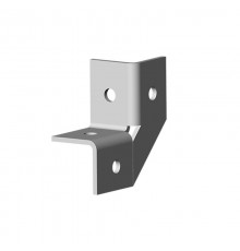 Угол 3D, 4 отверстия, толщ. 4,0 мм, гальван. цинк, 868124  УС-3D4-4,0-ЭЦ   Ostec