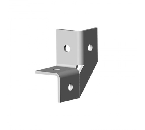 Угол 3D, 4 отверстия, толщ. 4,0 мм, гальван. цинк, 868124  УС-3D4-4,0-ЭЦ   Ostec