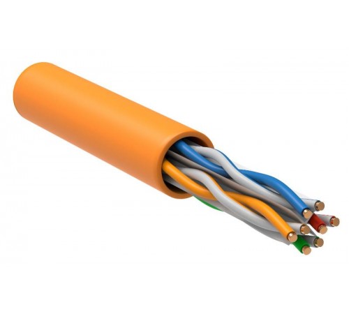 ITK Витая пара U/UTP кат.6 4х2х24AWG LSZH slim оранж. (305м)  LC1-C604-127-SL-P  ITK