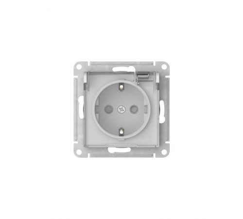AtlasDesign Aqua Белый Розетка с заземлением со шторками с прозрачной крышкой,16А, IP44, механизм, быстрозажимные клеммы,БЕЛЫЙ  ATN440146S  SE