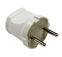 Вилка прямая 10А белая 4142  4690612000572  IN HOME