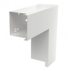 Плоский угол с крышкой кабельного канала LKM 80x80 мм (сталь,белый) (LKM F80080RW)  6248428  OBO Bettermann