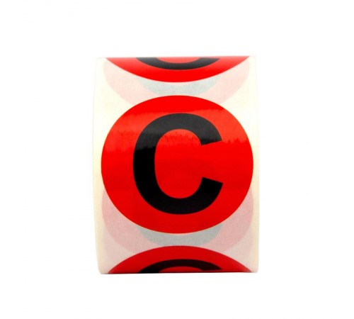 Маркировка шин DKC в рулоне, 20мм, С, красный  SL-D20-C-RD  DKC