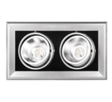 Светильник светодиодный встраиваемый карданный LED PSP-S 312 2x9W 4000K 24° GREY IP40  .5027169  Jazzway