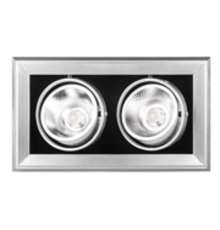 Светильник светодиодный встраиваемый карданный LED PSP-S 312 2x9W 4000K 24° GREY IP40  .5027169  Jazzway