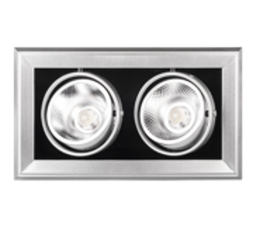 Светильник светодиодный встраиваемый карданный LED PSP-S 312 2x9W 4000K 24° GREY IP40  .5027169  Jazzway