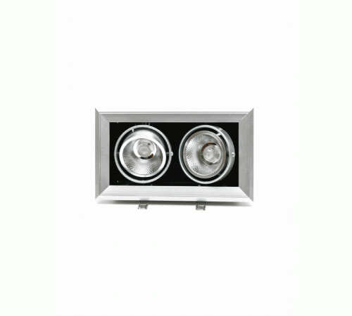 Светильник светодиодный встраиваемый карданный LED PSP-S 312 2x9W 4000K 24° GREY IP40  .5027169  Jazzway