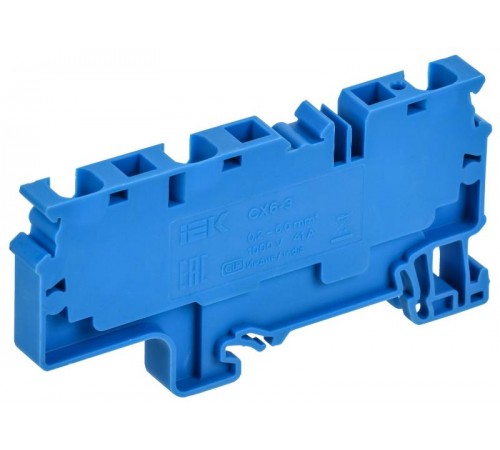 ARMAFIX Клемма пруж. CX6-3 BU 6мм2 3-конт. синяя  AF-CT40-00-3-K07-006  IEK