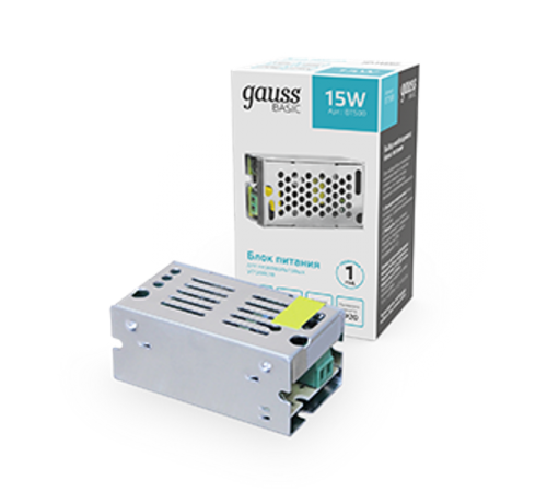 Блок питания Basic 12V 15W IP20 1/200  BT500  Gauss
