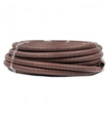 Труба гибкая гофрированная ПВХ 25мм с протяжкой (25м) темное дерево  tg-z-25d  EKF