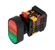 Кнопка APBB-22 "Пуск-Стоп" овальная 230 В NO+NC  36-5540  REXANT