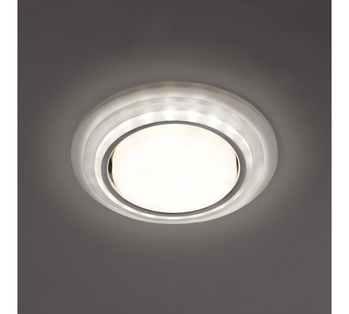 Светильник встраиваемый с белой LED подсветкой CD5023 потолочный GX53 без лампы, прозрачный  40522  Feron