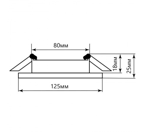 Светильник встраиваемый с белой LED подсветкой CD5023 потолочный GX53 без лампы, прозрачный  40522  Feron