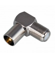 Переход гнездо F-штекер TV угловой  05-4311  REXANT