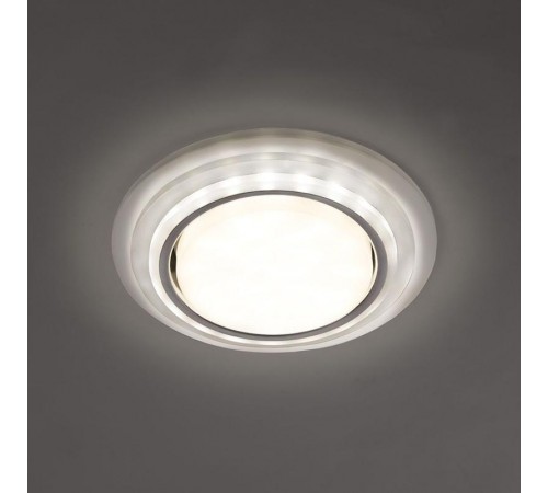 Светильник встраиваемый с белой LED подсветкой CD5023 потолочный GX53 без лампы, прозрачный  40522  Feron