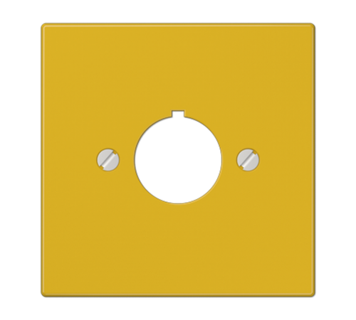 Крышка для установки специальных изделий 22,5 мм с несущим каркасом; желтая  LS964GE  Jung