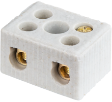 Клемма керамическая винтовая КВ 2,5 - 8 мм 2 пары контактов 35А до 350 °C КЗВ NTB-HCR-2-35/WH  61707  Navigator