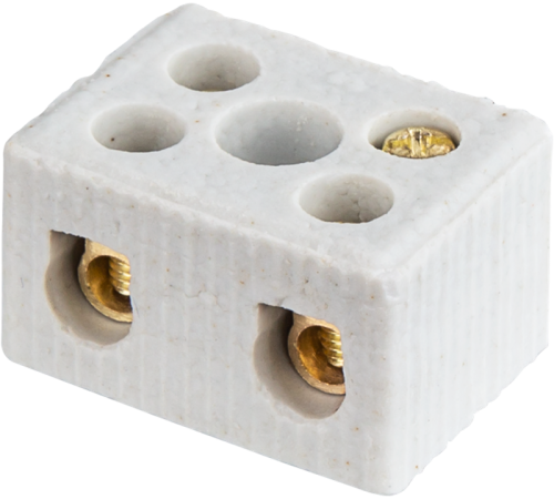 Клемма керамическая винтовая КВ 2,5 - 8 мм 2 пары контактов 35А до 350 °C КЗВ NTB-HCR-2-35/WH  61707  Navigator