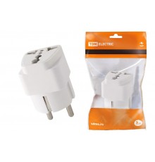 Адаптер универсальный с/з 16А 250В белый  SQ1806-0024  TDM