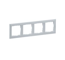 SUNO Рамка декоративная универсальная 4-постовая Цвет "Алюминий"  721514  Legrand