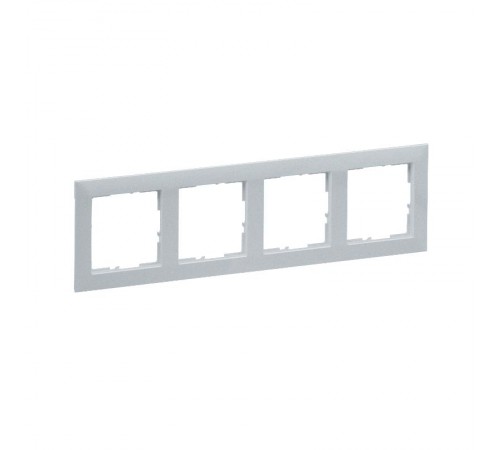 SUNO Рамка декоративная универсальная 4-постовая Цвет "Алюминий"  721514  Legrand