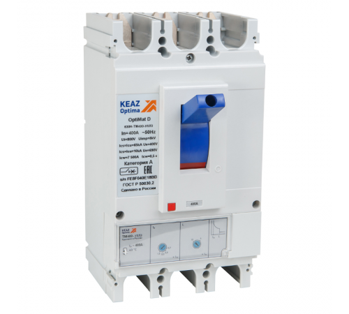 Выключатель автоматический OptiMat D630N-TM400-УХЛ3-РЕГ  353175  КЭАЗ