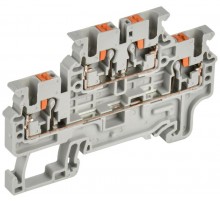 Колодка клеммная CP-ML 2 ур. 2,5мм2 серая  YCT23-00-2-K03-002  IEK