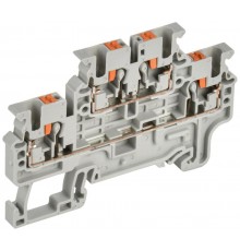 Колодка клеммная CP-ML 2 ур. 2,5мм2 серая  YCT23-00-2-K03-002  IEK