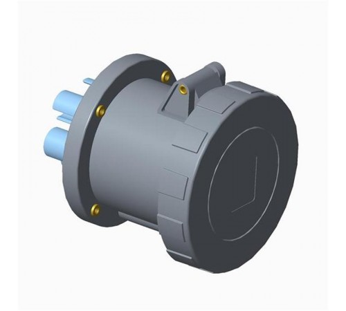 Розетка панельная с прямым унифицированным фланцем 2125RU1W, 125A, 2P+E, IP67, 1ч  2CMA167134R1000  ABB