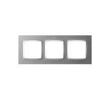 Рамка на 3 поста цвета холодный алюминий S82 Concept  8200637-093  Simon