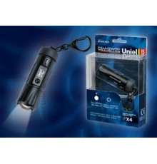 Фонарь-брелок offroad Premium "Compact fellow traveller"  P-KL025-B Black  алюм, 1 Nichia 0,5mm LED, 3.6V 70mAh Ni-MH в/к, черн  05147  Uniel