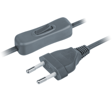 Шнур 61 722 NPS-FS-170-2x0.5-GR 1.7м с выкл. серый 61722 Navigator