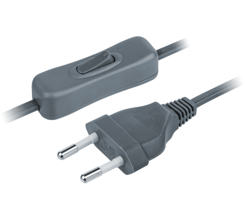 Шнур 61 722 NPS-FS-170-2x0.5-GR 1.7м с выкл. серый 61722 Navigator