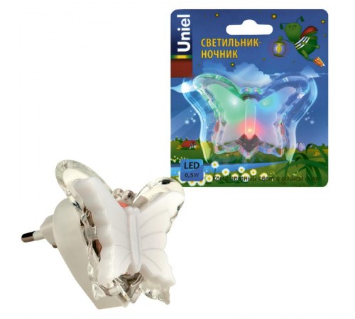 Светильник-ночник DTL-308-Бабочка/RGB/3LED/05W без выключателя.  10318  Uniel
