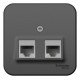 Blanca Антрацит О/У с изолирующей пластиной Розетка 2-ая компьютерная RJ45, кат.5E,  BLNIA045456  SE