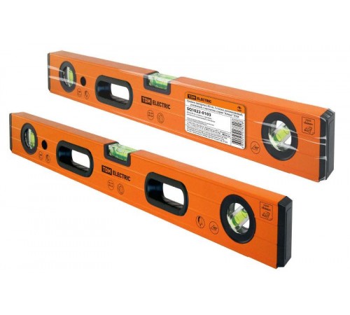 Уровень (ватерпас) 80 см, 3 глазка, алюминиевый, усиленный, с магнитом, серия "Алмаз"  SQ1022-0103  TDM