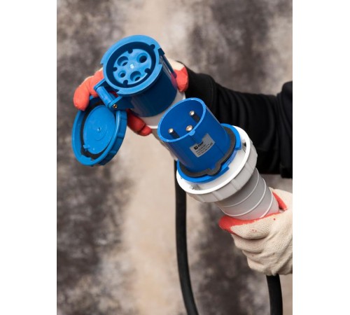 Вилка переносная 033 2Р+РЕ 63А 220В IP67 EKF PROxima  ps-033-63-220  EKF